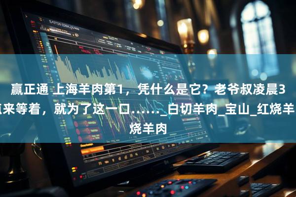 赢正通 上海羊肉第1，凭什么是它？老爷叔凌晨3点来等着，就为了这一口……_白切羊肉_宝山_红烧羊肉