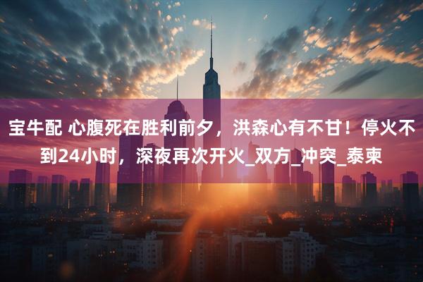 宝牛配 心腹死在胜利前夕，洪森心有不甘！停火不到24小时，深夜再次开火_双方_冲突_泰柬