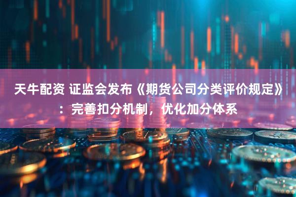 天牛配资 证监会发布《期货公司分类评价规定》：完善扣分机制，优化加分体系